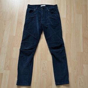 Pierre Balmain dark navy blue corduroy skinny pants, size 25